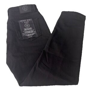 VGB Vintage Genes Black Men's Denim Jeans Black 34W X 30L Slim Fit Stretch New